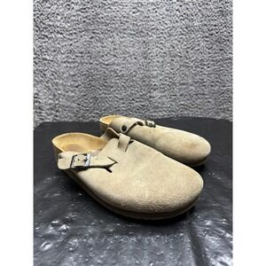 Naot Spring Suede Leather Buckle Slip-On‎ Mule Clog Sand Mens Size 41/42